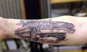 Beautiful car tattoo