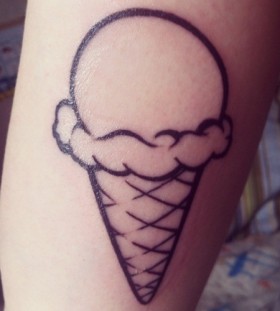 Black ice cream tattoo