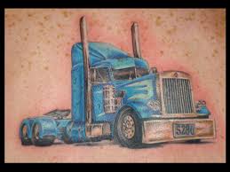 Blue truck tattoo