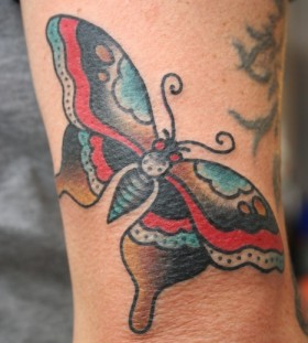 Colorful butterfly tattoo