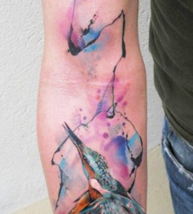 Colorful hand Ondrash Tattoo