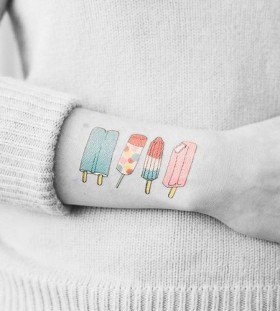 Colorful ice cream tattoo