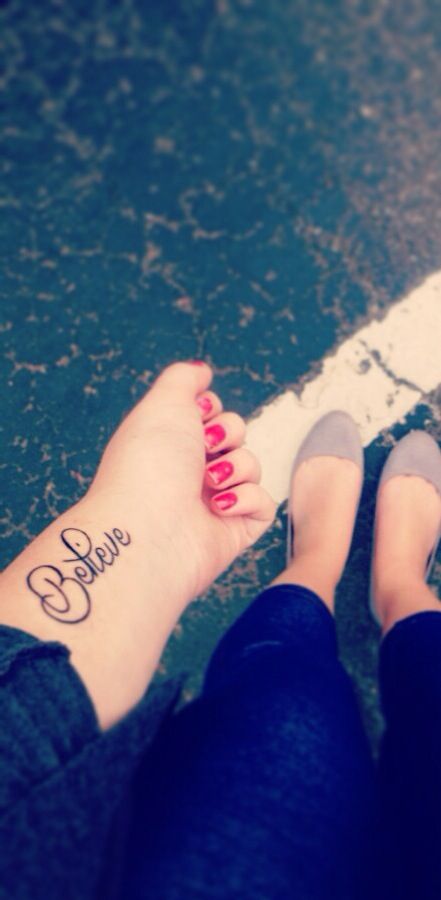 Cool believe tattoo