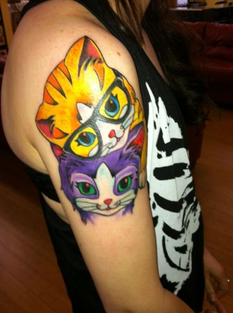 Cool cat tattoo