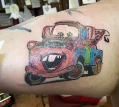 Cool red car tattoo