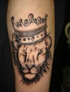 Cool tattoo with lion king