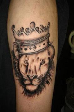 Cool tattoo with lion king