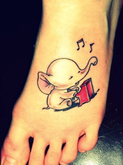 Cute elephant tattoo