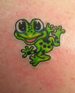 Cute frog tattoo