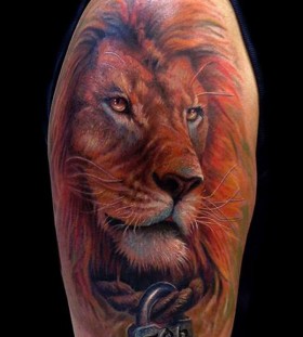Cute lion tattoo