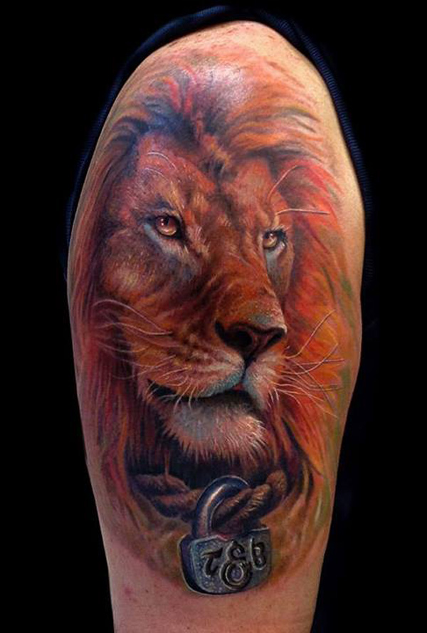 Cute lion tattoo