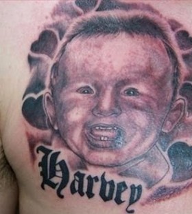 Cute tattoo with cute kid