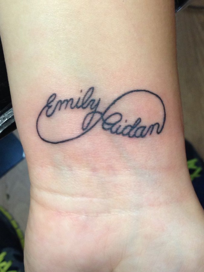 Cute tattoo with kid name