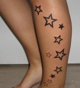 Cute tattoo with lot of stars