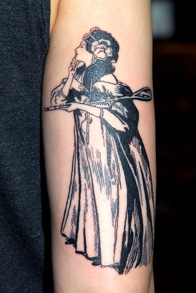 Cute woman tattoo by Lisa Orth