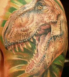 Dinosaur tattoo by Mikky Volkova