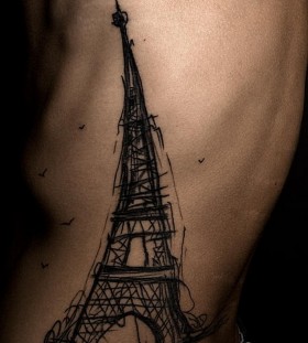 Eiffel-tower-sketch-tattoo