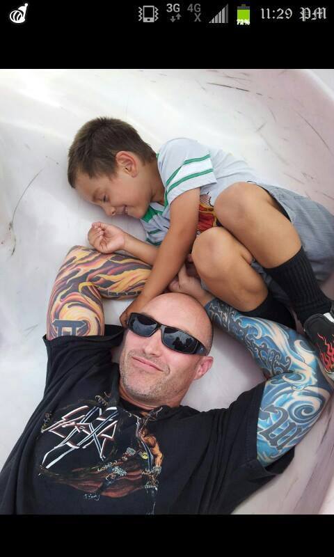 Father and boy tattoos