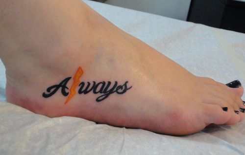 Foot Haryy Poter nerdy tattoos