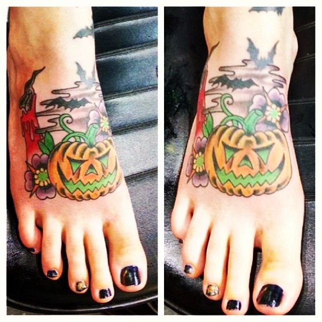 Foot halloween tatoo