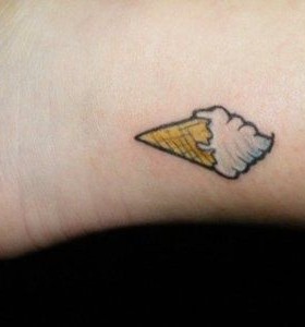 Foot ice cream tattoo