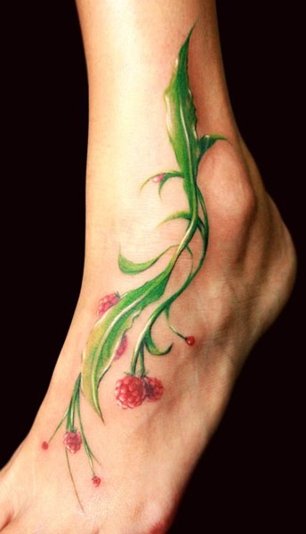 Foot plant tattoo