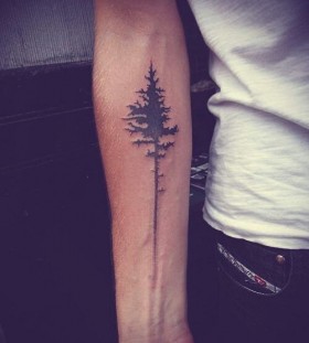 Forearm plant tattoo