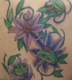 Frogs family tattoo