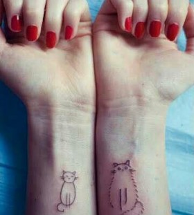 Funny cat tattoo