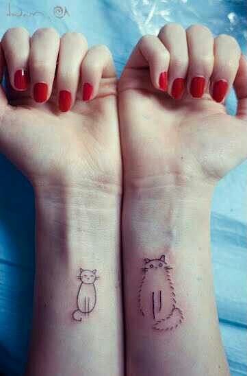 Funny cat tattoo