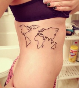 Girl body map tattoo