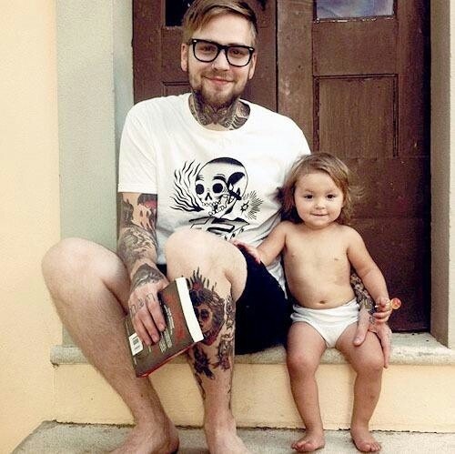 Gorgeous father and daughter tattoo