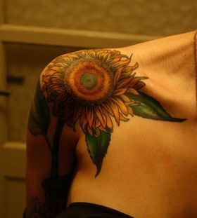 Gorgeous sunflower tattoo
