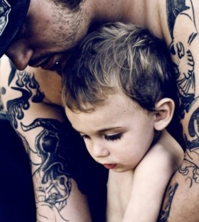 Great father and son tattoo