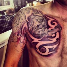 Great tattoo with lion