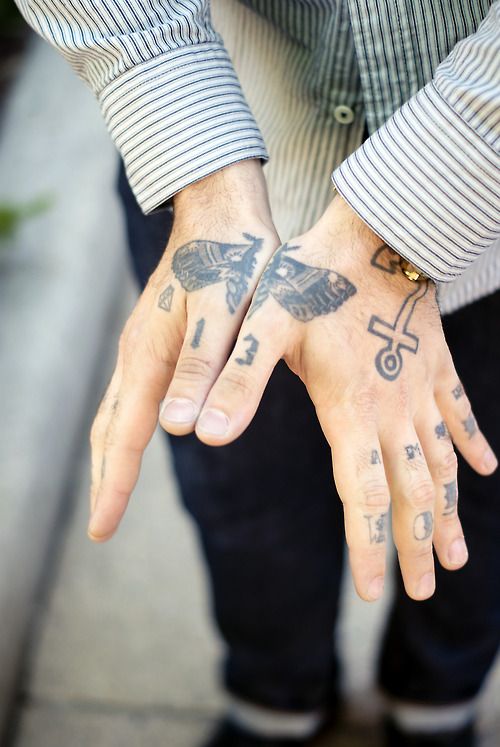 Hands bug tattoo