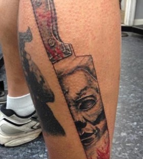 Knife halloween tatoo