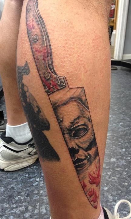 Knife halloween tatoo