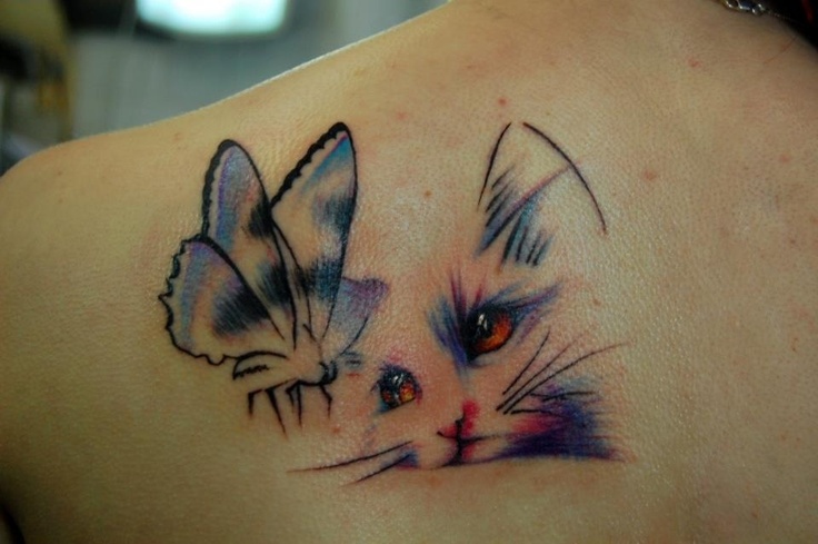 Lovely cat tattoo