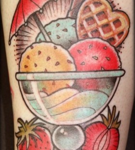 Lovely ice cream tattoo