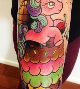 Ponny and ice cream tattoo