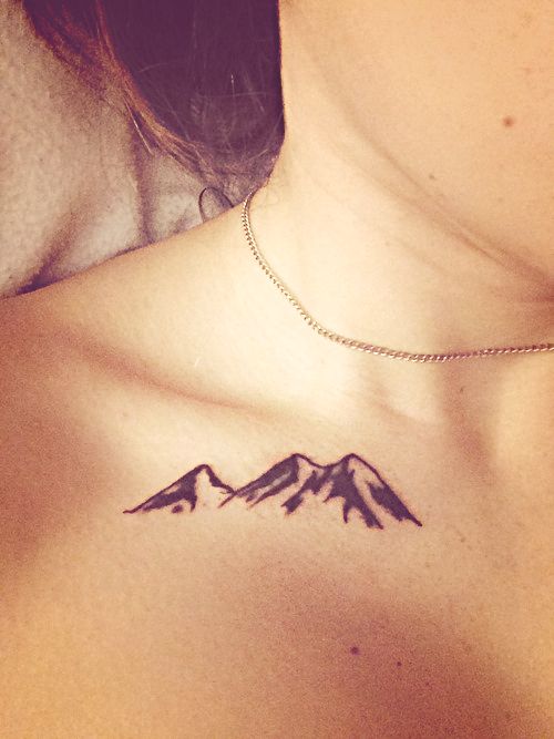 Pretty black mountains tattoo