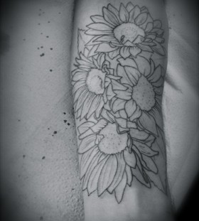 Pretty sunflower tattoo
