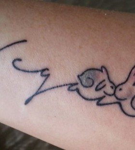 Rabbit vegan tattoo