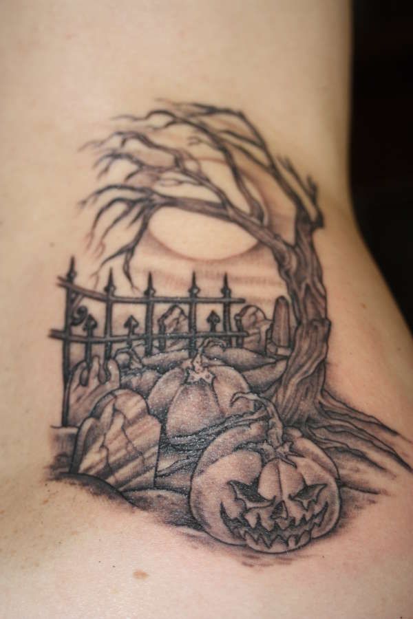 Scary halloween tatoo