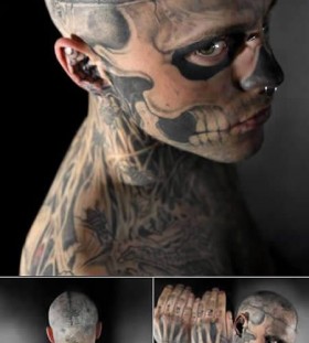 Scary man tattoo