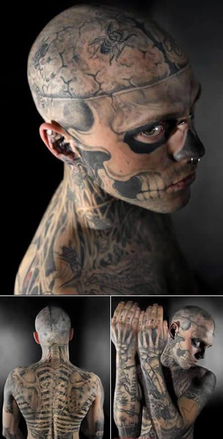 Scary man tattoo