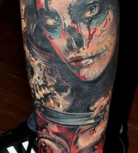 Scary tattoo by Mikky Volkova