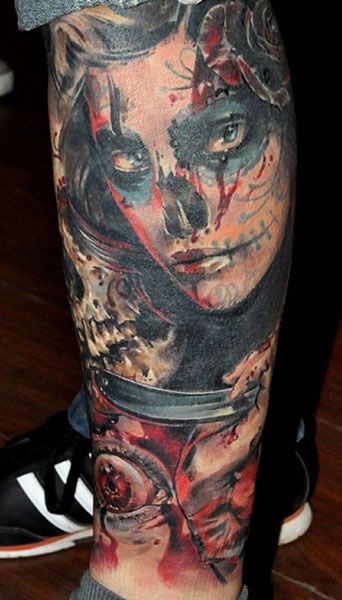 Scary tattoo by Mikky Volkova