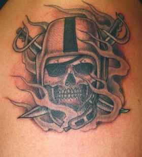 Skull tattoo by Mike Schweigert